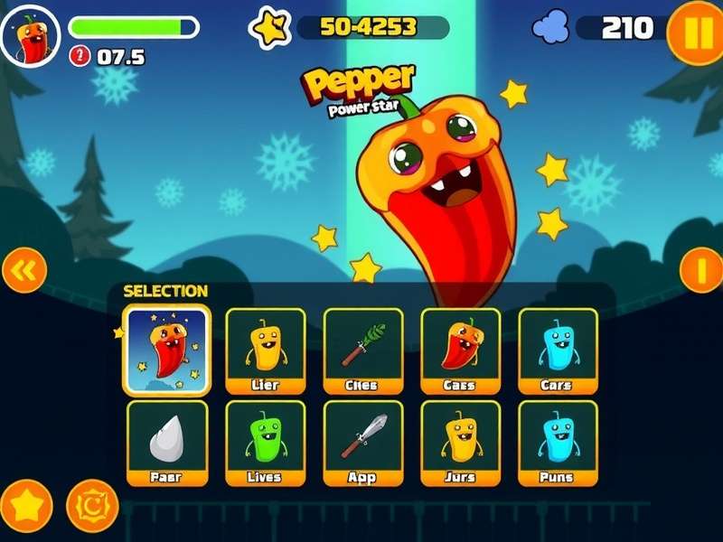 Pepper Power Star character selection screen